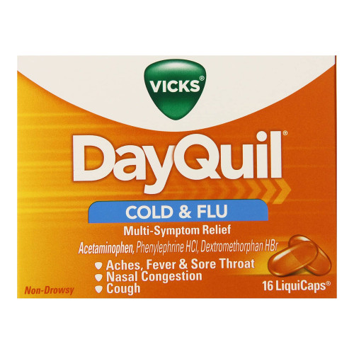 Procter & Gamble 37000055816 - Cold and Cough Relief Vicks® 325 mg - 10 mg - 5 mg Strength Gelcap 16 per Box Procter & Gamble 37000055816 - Cold and Cough Relief Vicks® 325 mg - 10 mg - 5 mg Strength Gelcap 16 per Box