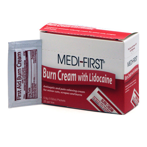 Medique Products 26073 - Burn Relief BZK (Benzalkonium Chloride) / Lidocaine HCl Medi-First® Cream 0.9 Gram Individual Packet Medique Products 26073 - Burn Relief BZK (Benzalkonium Chloride) / Lidocaine HCl Medi-First® Cream 0.9 Gram Individual Packet