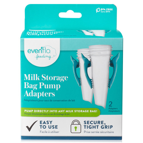 Midway Importing Inc 5142111 - Breast Milk Storage Bag Adapter Evenflo Advanced For Evenflo Advanced Breast Pumps and Most Other Standard Neck Breast Pump Brands Midway Importing Inc 5142111 - Breast Milk Storage Bag Adapter Evenflo Advanced For Evenflo Advanced Breast Pumps and Most Other Standard Neck Breast Pump Brands