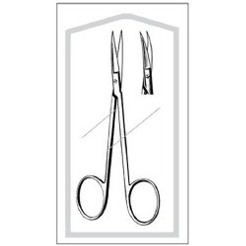 Sklar 96-2507 - Iris Scissors Econo™ 4-1/2 Inch Length Floor / Office Grade Pakistani Stainless Steel Sterile Finger Ring Handle Curved Sharp Tip / Sharp Tip Sklar 96-2507 - Iris Scissors Econo™ 4-1/2 Inch Length Floor / Office Grade Pakistani Stainless Steel Sterile Finger Ring Handle Curved Sharp Tip / Sharp Tip