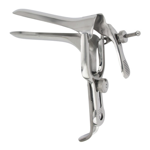 McKesson 43-2-324 - Vaginal Speculum McKesson Graves NonSterile Office Grade Stainless Steel Large Double Blade Duckbill Reusable Without Light Source Capability