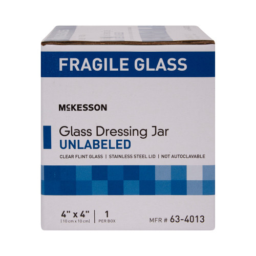 McKesson 63-4013 - Sundry Jar McKesson 4 X 4 Inch Glass Clear McKesson 63-4013 - Sundry Jar McKesson 4 X 4 Inch Glass Clear
