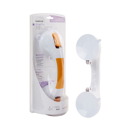 McKesson 146-RTL13082 - Suction-Cup Grab Bar McKesson White / Yellow Plastic