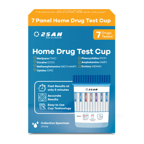 2San LLC USDA9WO-1 - Drugs of Abuse Test Kit 2San AMP, COC, mAMP/MET, MDMA, OPI, PCP, THC 1 per Kit (18 Kits per Case) CLIA Waived