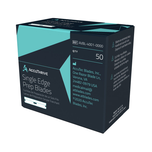 AccuTec Blades AVBL-4001-0000 - Surgical Prep Blade AccuThrive® For Surgical Prep Handles Single Edge NonSterile