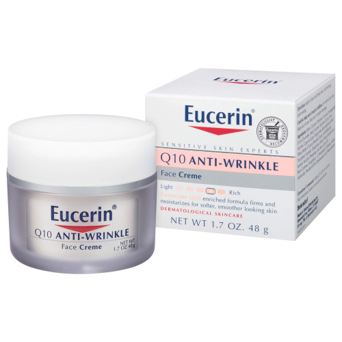Beiersdorf Inc 07214063413 - Facial Moisturizer Eucerin® Q10 Anti-Wrinkle Sensitive Skin 1.7 oz. Jar Unscented Cream
