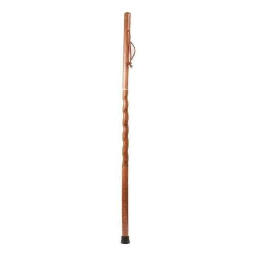 Mabis Healthcare 602-3000-1325 - Walking Stick Brazos™ Twisted Traveler's Stick Wood 55 Inch Height Red Oak