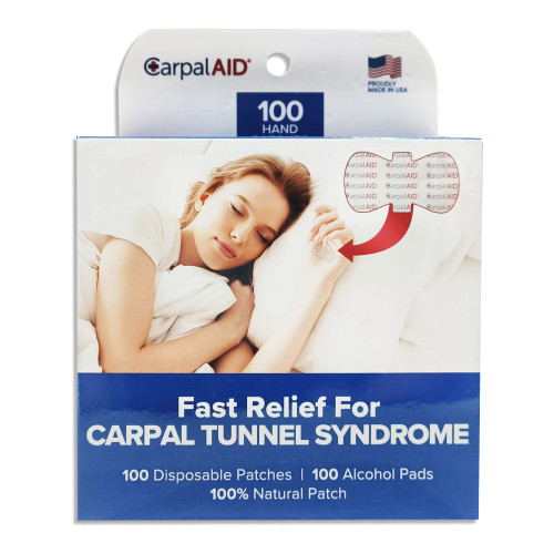 Carpal AID LLC CA-100PK UNI - Hand-Based Carpal Tunnel Support Carpal AID® Patch Plastic Left or Right Hand Clear One Size Fits Most