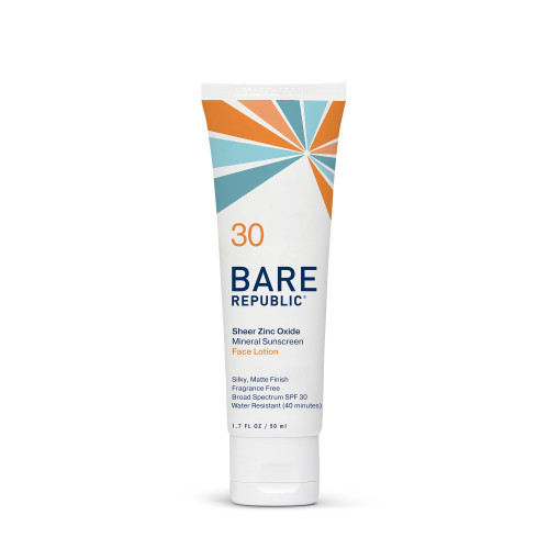 Coldkeepers LLC BR10096 - Sunscreen BARE Republic® Mineral Untinted Face SPF 30 Lotion 1.7 oz. Tube