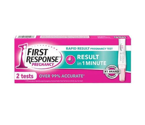 Church & Dwight 02260090126 - Reproductive Health Test Kit First Response® hCG Pregnancy Test 2 Tests CLIA Waived