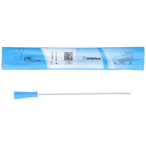 ConvaTec ULTRAPLUS8 - Urethral Catheter Cure Ultra® Plus™ Straight Tip Lubricated PVC 8 Fr. 8 Inch