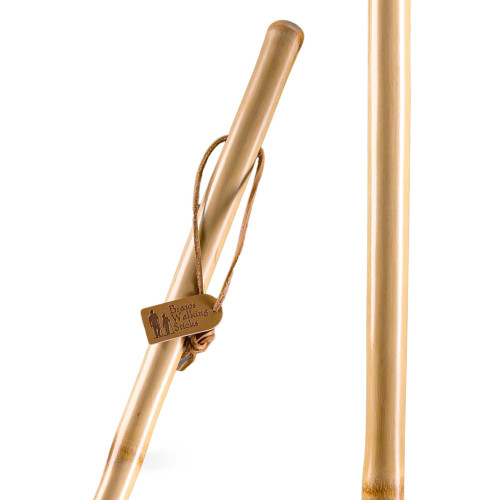 Mabis Healthcare 602-3000-1151 - Walking Stick Brazos™ Free Form Wood 55 Inch Height Bamboo
