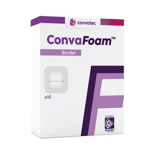 ConvaTec 423260 - Foam Dressing ConvaFoam™ Border 5 X 5 Inch With Border Film Backing Silicone Adhesive Square Sterile
