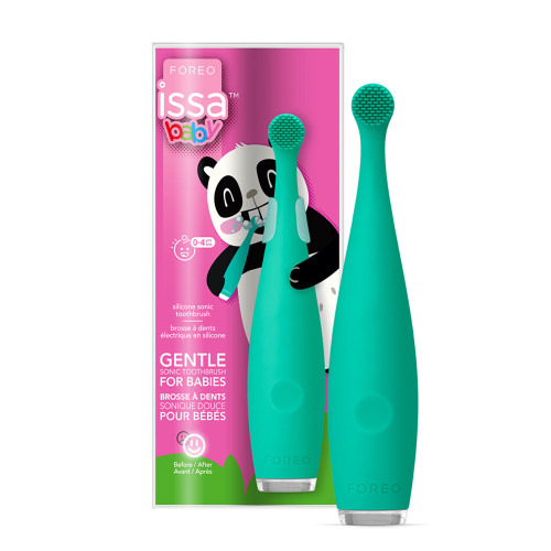 Foamtec International F9892 - Sonic Toothbrush ISSA™ baby Kiwi Green Panda Ages Birth to 4 Years Silicone Foamtec International F9892 - Sonic Toothbrush ISSA™ baby Kiwi Green Panda Ages Birth to 4 Years Silicone
