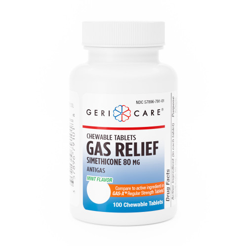Geri-Care 791-01-GCP - Gas Relief 80 mg Strength Chewable Tablet 100 per Bottle Geri-Care 791-01-GCP - Gas Relief 80 mg Strength Chewable Tablet 100 per Bottle