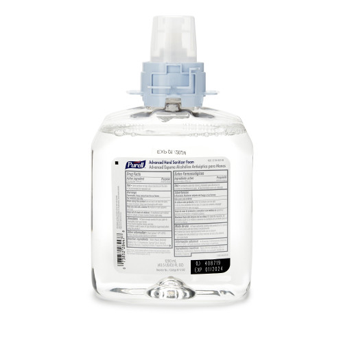 Gojo 5192-04 - Hand Sanitizer Purell® Advanced 1,200 mL Ethyl Alcohol Foaming Dispenser Refill Bottle