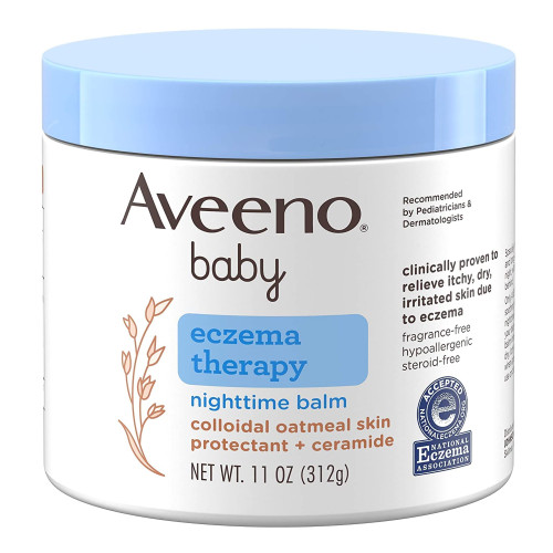 J & J Healthcare Systems 69968002002 - Eczema Cream Aveeno® Baby Eczema Therapy Nighttime Balm 11 oz. Jar Unscented Ointment J & J Healthcare Systems 69968002002 - Eczema Cream Aveeno® Baby Eczema Therapy Nighttime Balm 11 oz. Jar Unscented Ointment