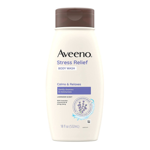 J & J Healthcare Systems 38137117756 - Body Wash Aveeno® Stress Free Liquid 18 oz. Bottle Lavender Scent