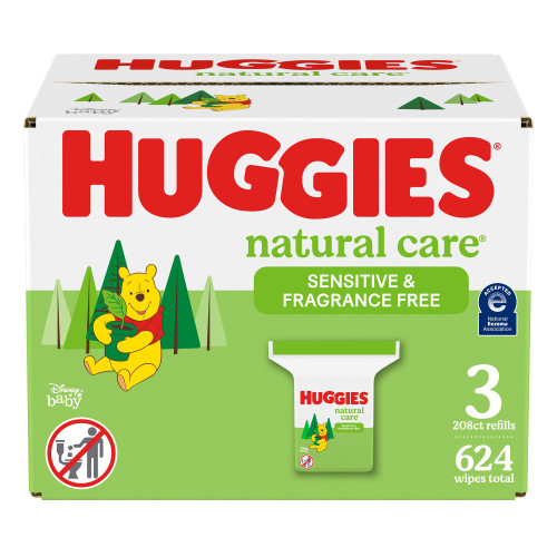 Kimberly Clark Corp 53613 - Baby Wipe Huggies® Natural Care® Soft Pack Unscented 624 Count
