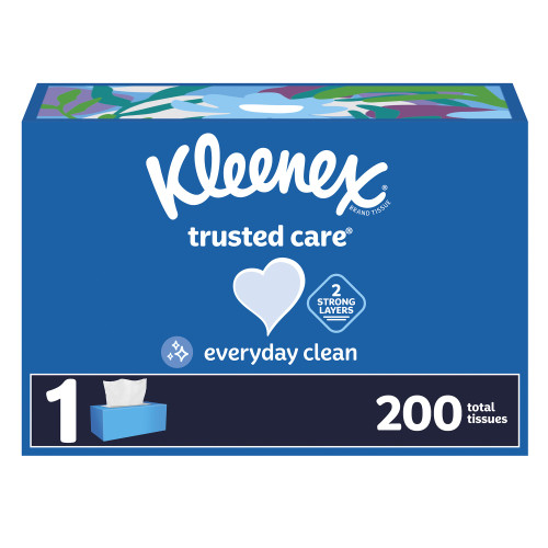 Kimberly Clark Corp 54264 - Facial Tissue Kleenex® Trusted Care® White 4.625 X 4-3/4 Inch 200 Count