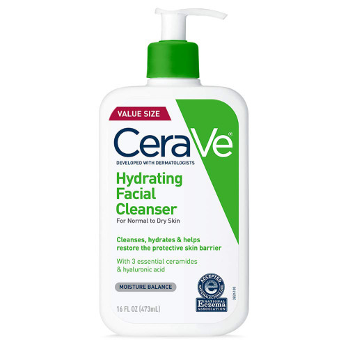 Loreal USA 60600053767 - Facial Cleanser CeraVe® Hydrating Lotion 16 oz. Pump Bottle Unscented