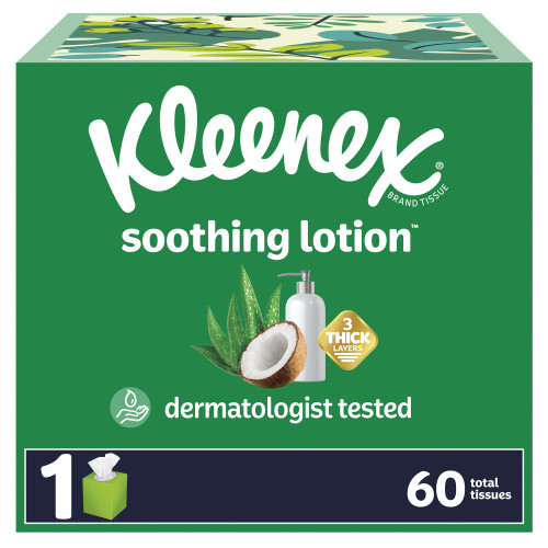 Kimberly Clark Corp 54271 - Facial Tissue Kleenex® Soothing Lotion® White 8-2/5 X 8-1/2 Inch 60 Count