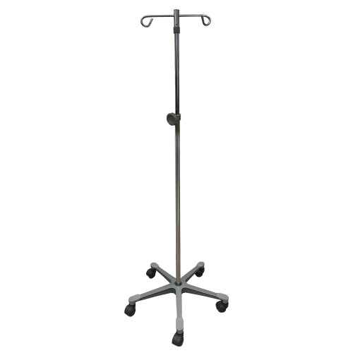 McKesson 16-11350 - IV Stand Floor Stand 2 Hooks 5 Legs with Casters