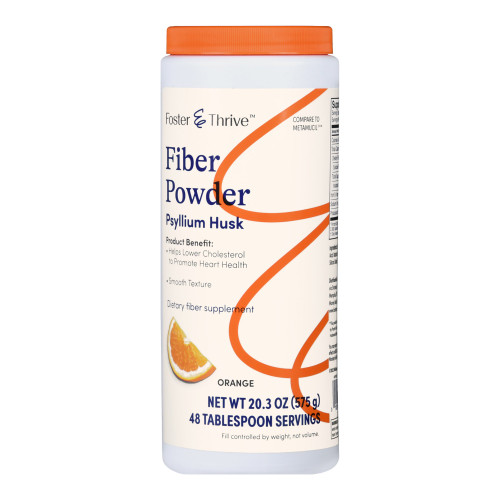 McKesson 01093995618 - Fiber Supplement Foster & Thrive™ Orange Flavor Powder 20.3 oz. Psyllium Husk