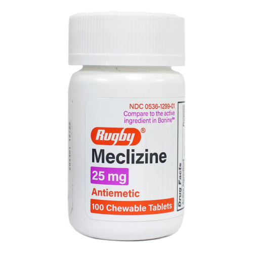 Major Pharmaceuticals 00536129901 - Nausea Relief Rugby® 25 mg Strength Chewable Tablet 100 Per Bottle Major Pharmaceuticals 00536129901 - Nausea Relief Rugby® 25 mg Strength Chewable Tablet 100 Per Bottle
