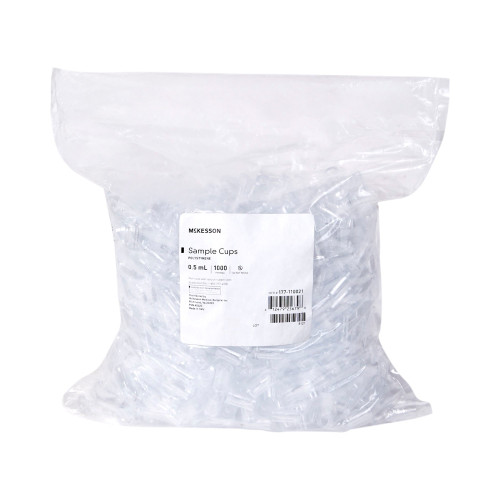McKesson 177-110021 - McKesson Sample Cup 0.5 mL, Clear, 13.55 X 24.50 mm, Without Caps