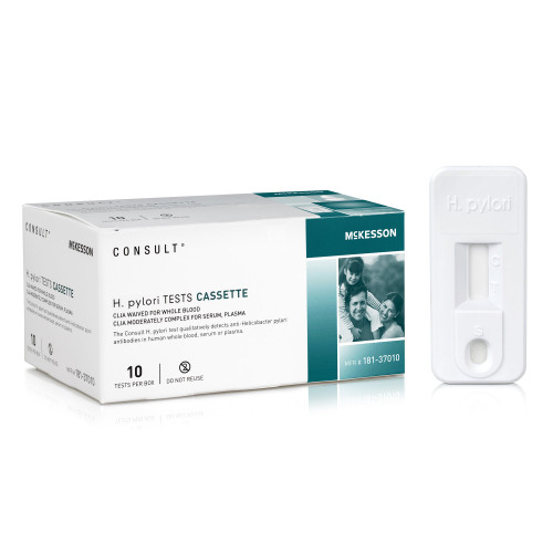 McKesson 181-37010 - H. Pylori Test Kit McKesson Consult™ H. Pylori 10 Tests CLIA Waived Sample Dependent