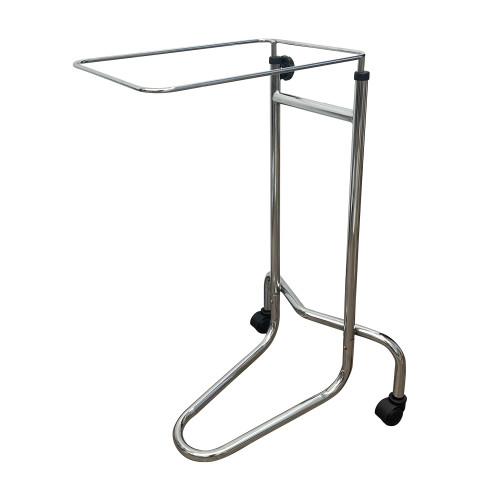 McKesson 16-11100 - Mayo Instrument Stand McKesson Hand Operated Double Post California Style Small Tray