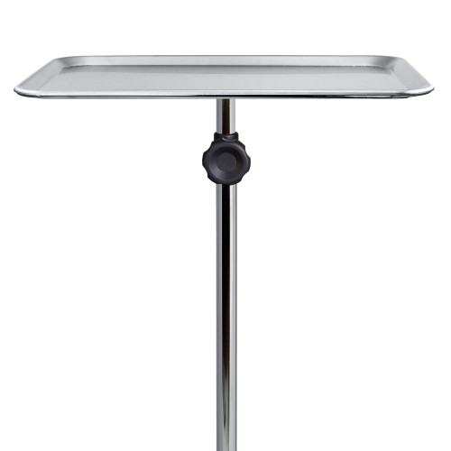 McKesson 16-43465 - Mobile Instrument Stand McKesson Hand Operated Single Post 5-Leg Base Small Tray