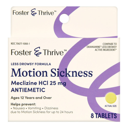 McKesson 70677108801 - Nausea Relief Foster & Thrive™ 25 mg Strength Tablet 8 per Box
