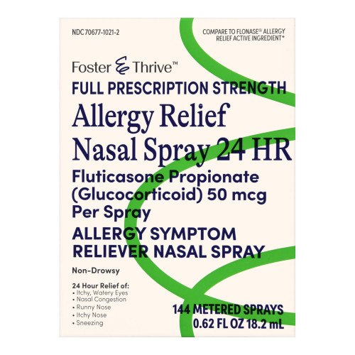 McKesson 70677102102 - Allergy Relief Foster & Thrive™ 50 mcg Strength Nasal Spray 144 Metered Sprays