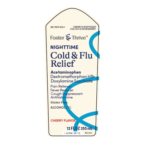 McKesson 70677103201 - Cold and Cough Relief Foster & Thrive™ 650 mg - 30 mg - 12.5 mg / 30 mL Strength Liquid 12 oz.