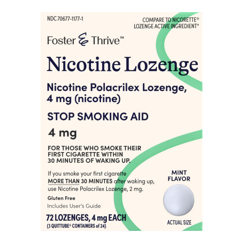 McKesson 70677117701 - Stop Smoking Aid Foster & Thrive™ 4 mg Strength Lozenge