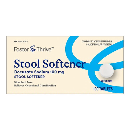 McKesson 70677107101 - Stool Softener Foster & Thrive™ Tablet 100 per Bottle 100 mg Strength Docusate Sodium