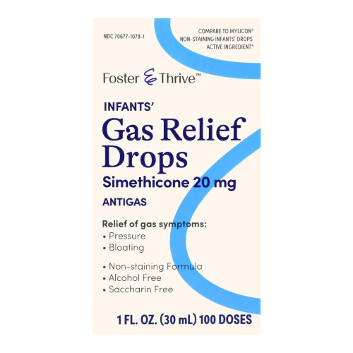McKesson 70677107801 - Infant Gas Relief Foster & Thrive™ 20 mg / 0.3 mL Strength Oral Drops 1 oz.