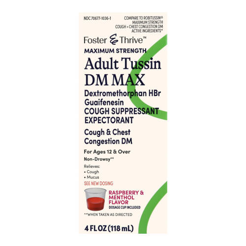 McKesson 70677103601 - Cold and Cough Relief Foster & Thrive™ 20 mg; 400 mg / 20 mL Strength Liquid 4 oz.