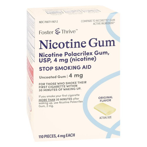 McKesson 70677116702 - Stop Smoking Aid Foster & Thrive™ 4 mg Strength Gum