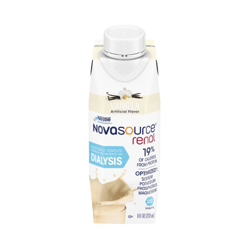 Nestle Healthcare Nutrition Inc 00043900306094 - Oral Supplement Novasource® Renal Vanilla Flavor Liquid 8 oz. Carton
