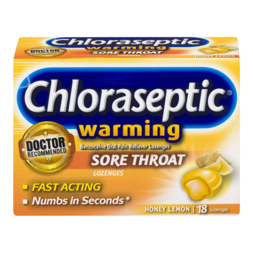 Med Tech Products 67811210189 - Sore Throat Relief Chloraseptic® Lozenge 18 per Box