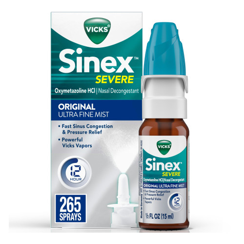 Procter & Gamble 32390002325 - Nasal Decongestant Vicks® Sinex™ Severe 0.05% Nasal Spray 0.5 oz. Procter & Gamble 32390002325 - Nasal Decongestant Vicks® Sinex™ Severe 0.05% Nasal Spray 0.5 oz.