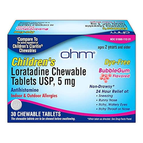 Ohm Labs 51660011231 - Children's Allergy Relief 5 mg Strength Chewable Tablet 30 per Box