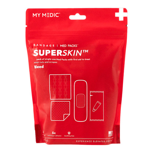 MyMedic MM-SPL-BNDG-PK-AB-AC-12PK - First Aid Kit My Medic™ MED PACKS SuperSkin Plastic Pouch