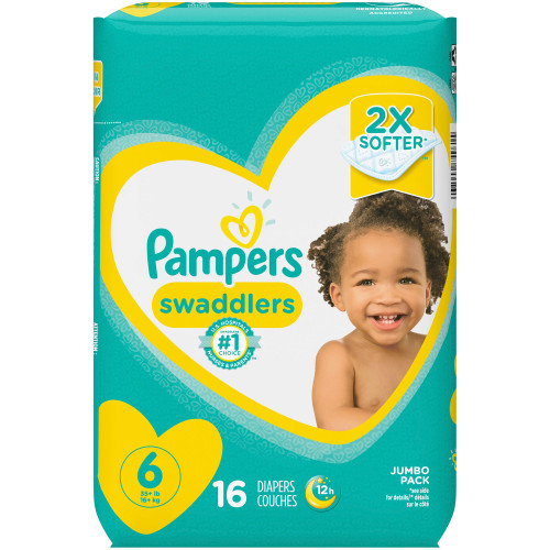 Procter & Gamble 10037000749612 - Unisex Baby Diaper Pampers® Swaddlers™ Size 6 Disposable Heavy Absorbency Procter & Gamble 10037000749612 - Unisex Baby Diaper Pampers® Swaddlers™ Size 6 Disposable Heavy Absorbency