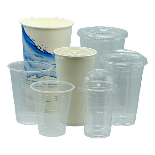 RJ Schinner Co EPETFL32 - Drinking Cup Lid Clear Plastic Disposable RJ Schinner Co EPETFL32 - Drinking Cup Lid Clear Plastic Disposable