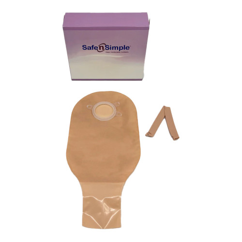 Safe N Simple SNS7212134-NF - Ostomy Pouch Safe n Simple™ Two-Piece System 12 Inch Length Without Barrier Drainable