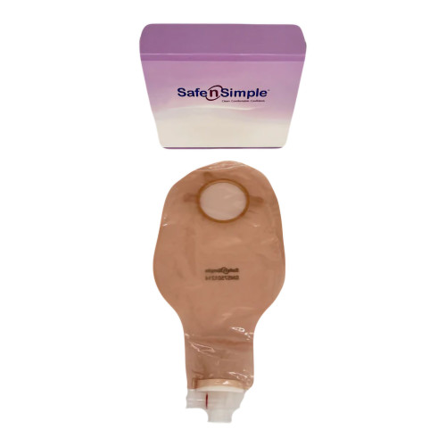 Safe N Simple SNS7501214 - Urostomy Pouch Safe n Simple™ Two-Piece System 9 Inch Length Without Barrier Drainable